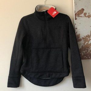NWT North Face Women's pullover half zip black heather XS